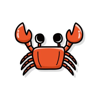 Deniz hayvan Yengeç doodle