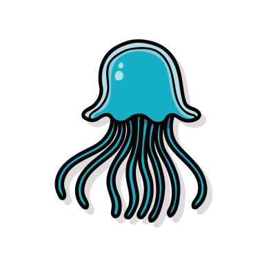 Deniz hayvan denizanası doodle
