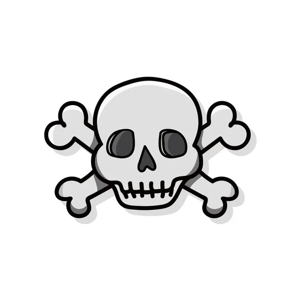 Skull doodle — Stock Vector