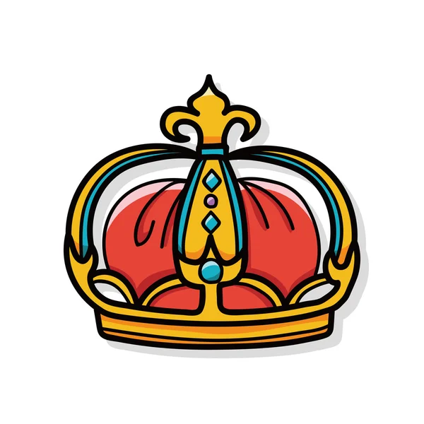 Crown doodle — Stock Vector