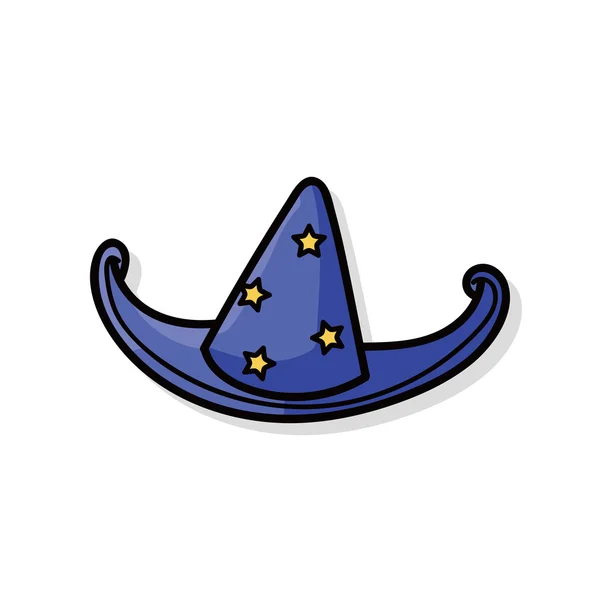 Witch's hat doodle — Stock Vector