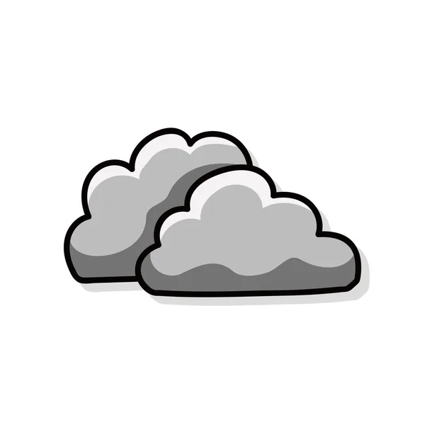 Doodle дощові хмари — стоковий вектор