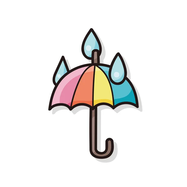 Doodle guarda-chuva — Vetor de Stock