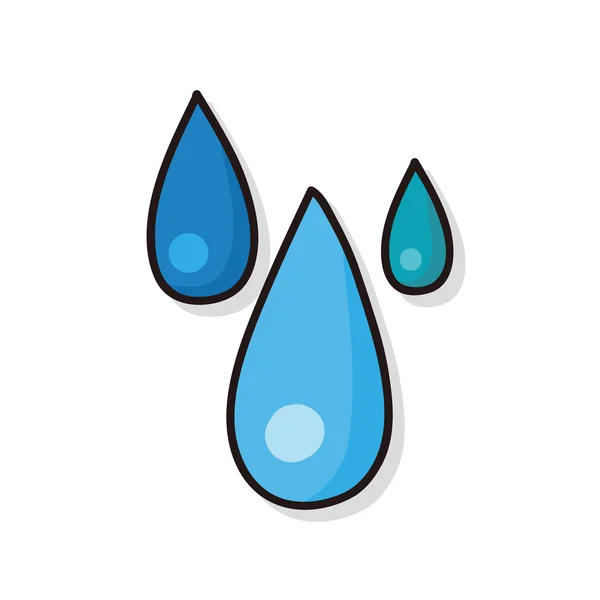Rainy drop doodle — Stock Vector