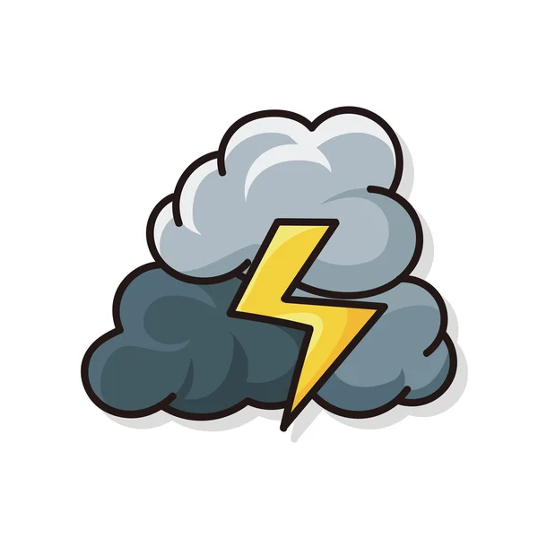 Scarabocchio nuvola piovosa — Vettoriale Stock