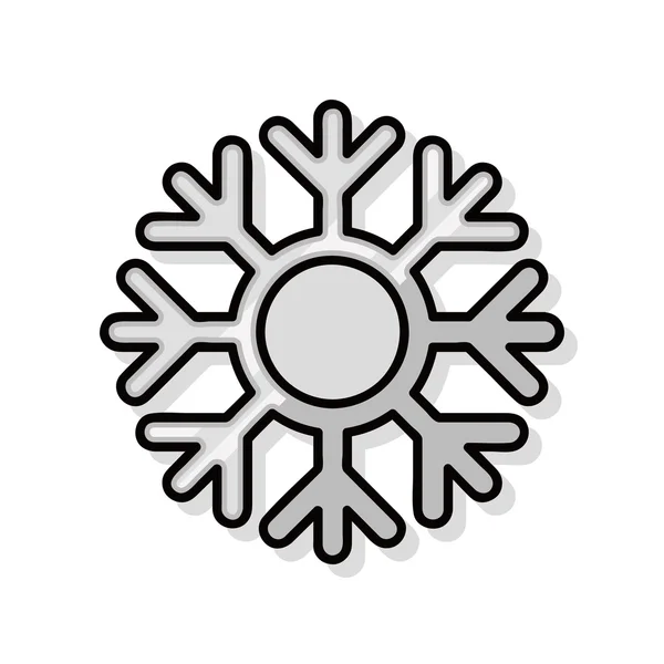 Gribouille de flocon de neige — Image vectorielle