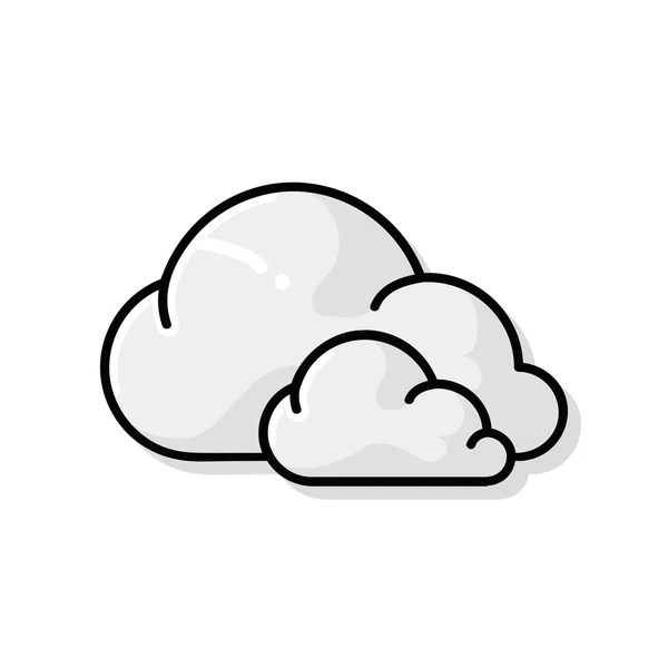 Temps nuage doodle — Image vectorielle