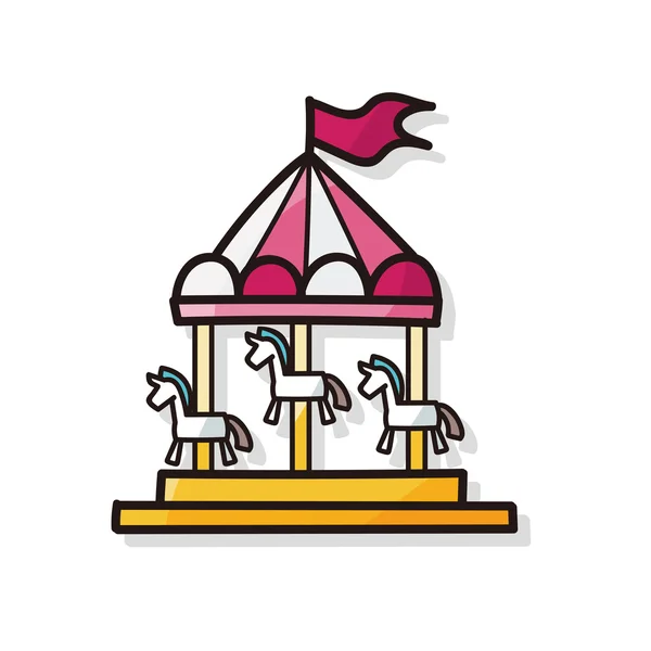 Merry-go-round doodle — Stockvector