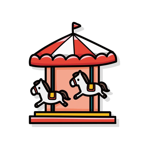 Merry-go-round doodle — Image vectorielle