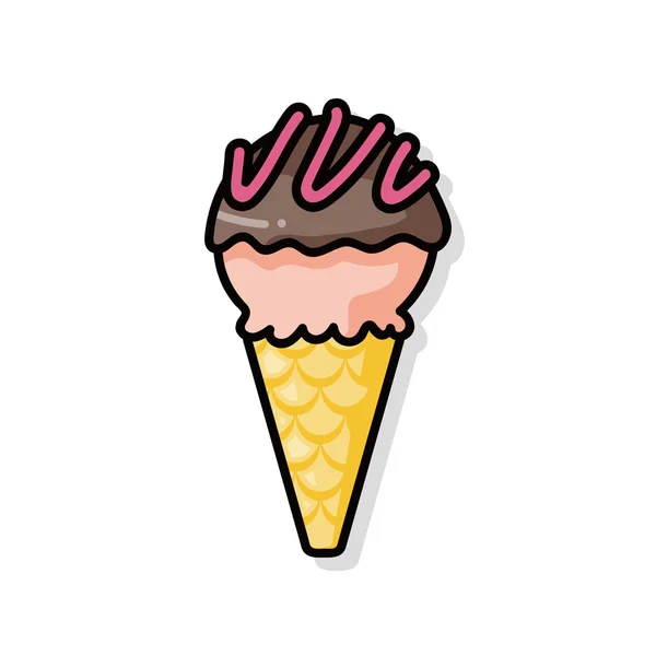 Garabato de helado — Vector de stock