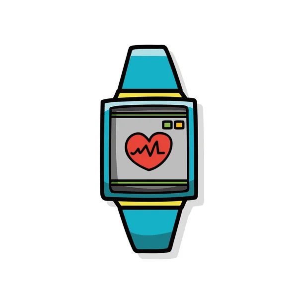 Sportovní hodinky doodle — Stockový vektor