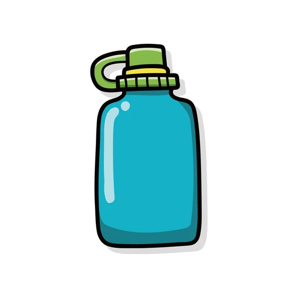 Bottiglia d'acqua doodle — Vettoriale Stock