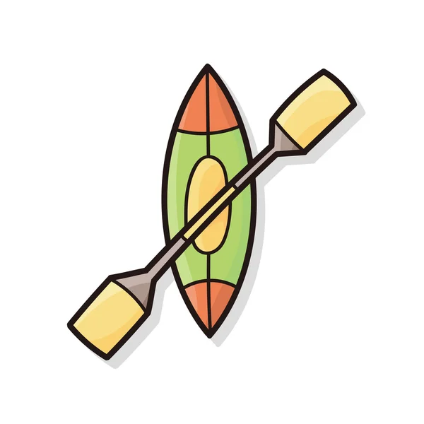 Kanot doodle — Stock vektor