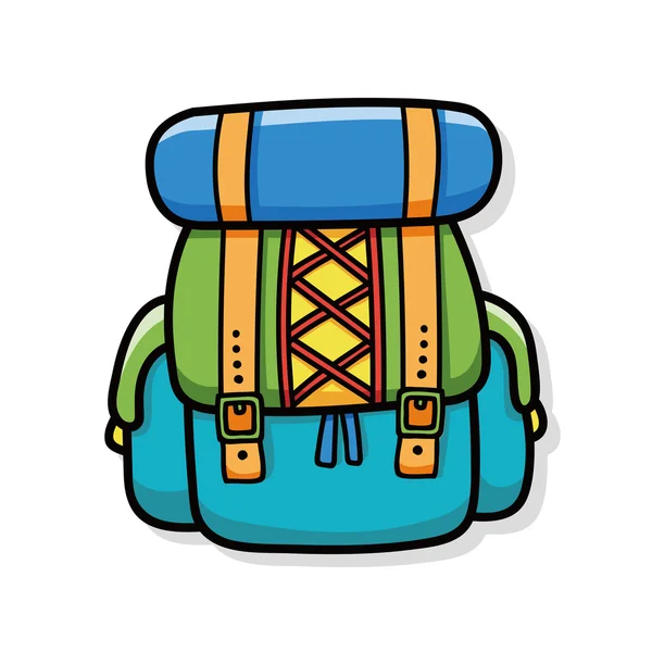 Doodle рюкзак — стоковий вектор