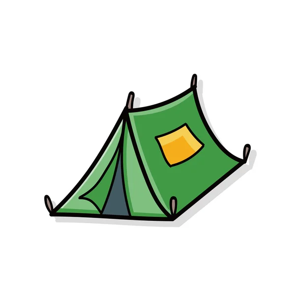 テントの落書き — ストックベクタ