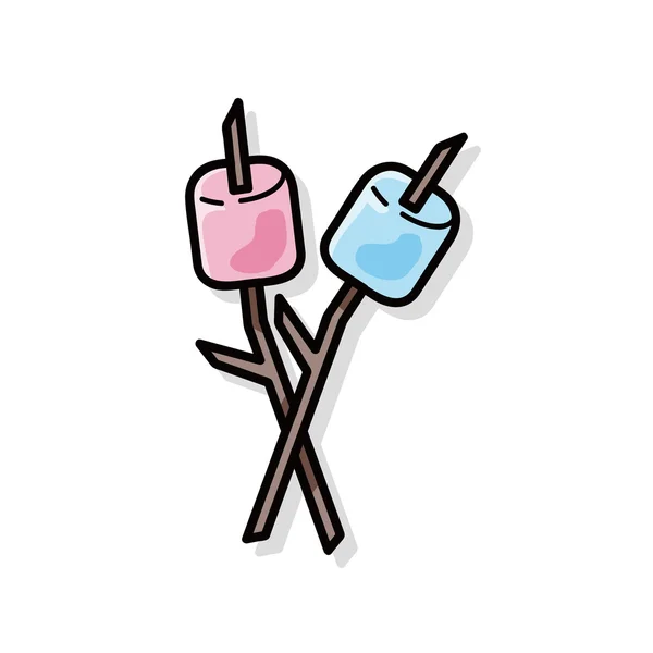 Doodle de marshmallow —  Vetores de Stock