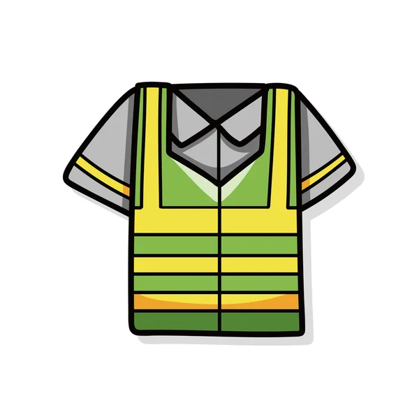 Gilet riflettenti doodle — Vettoriale Stock