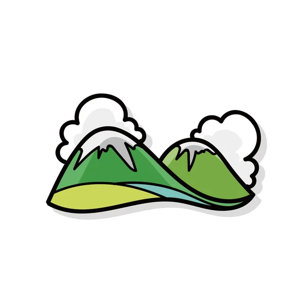 Doodle βουνό — Διανυσματικό Αρχείο