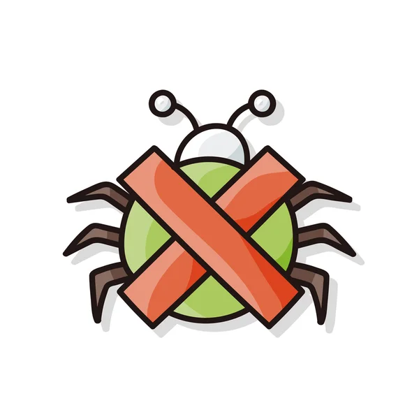 Ordinateur bug doodle — Image vectorielle