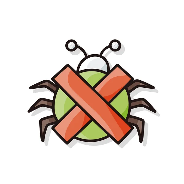 Computer bug doodle — Stock Vector