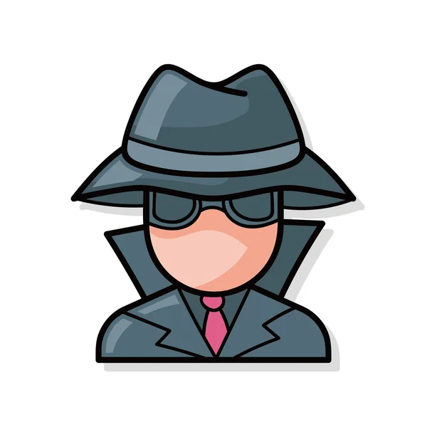 Detective doodle — Stockvector