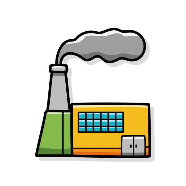 Fabriek doodle — Stockvector