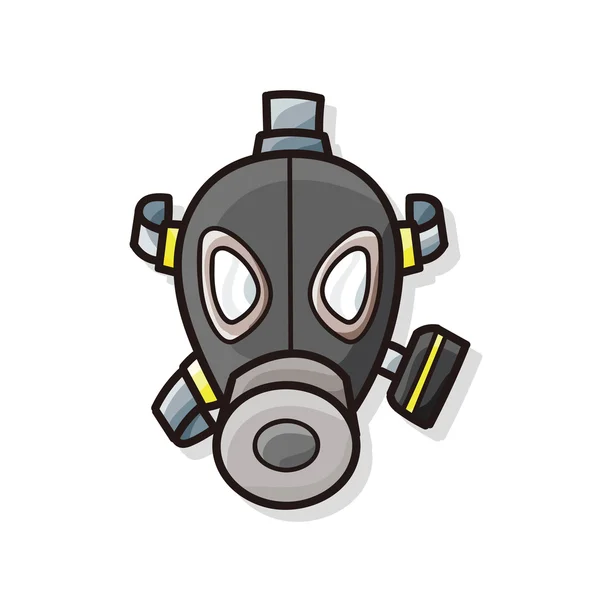 Plynové masky doodle — Stockový vektor