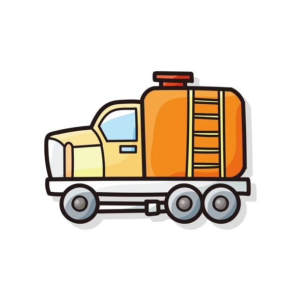 Cargo truck doodle — Stock Vector