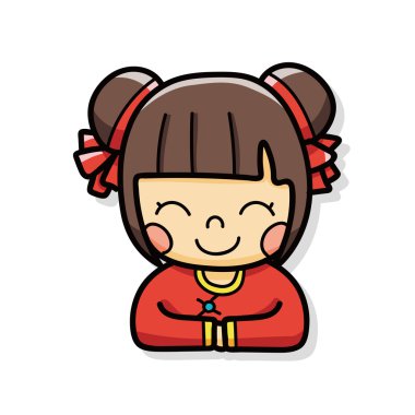 Çin yeni yılı çocuk doodle