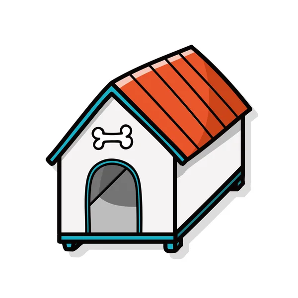 Casa de perro garabato — Vector de stock