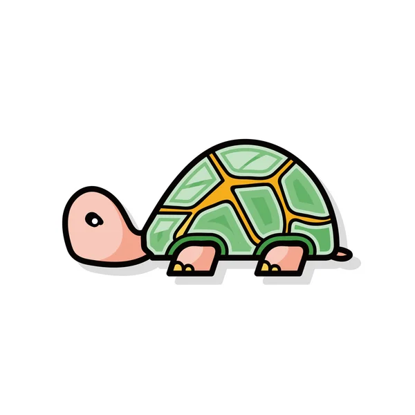 Garabato de tortuga — Vector de stock