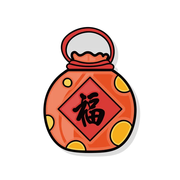 Talisman chinois doodle — Image vectorielle