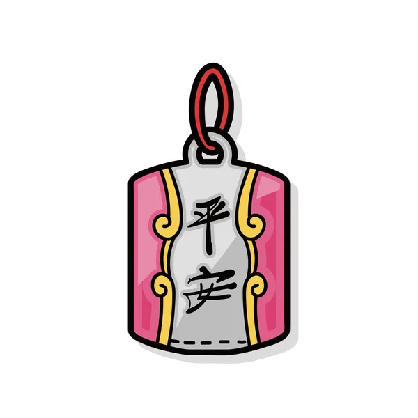 Talisman chinois doodle — Image vectorielle