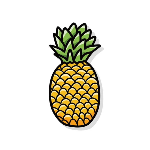 Ananas-Doodle — Stockvektor