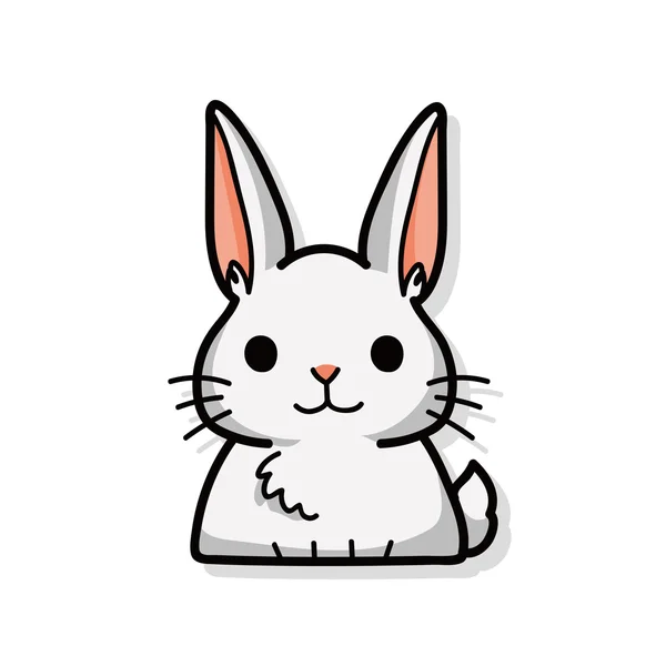 Zodiaque chinois lapin doodle — Image vectorielle