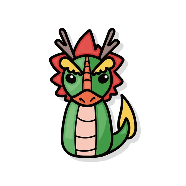 Zodiaco chino dragón garabato — Archivo Imágenes Vectoriales