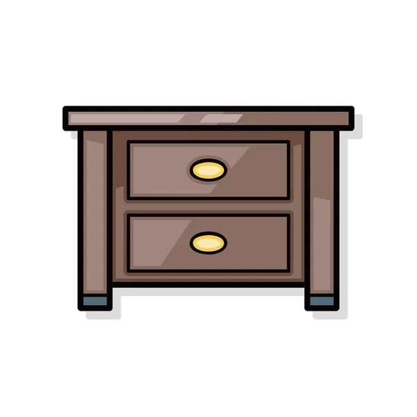Kabinet skříňka doodle — Stockový vektor