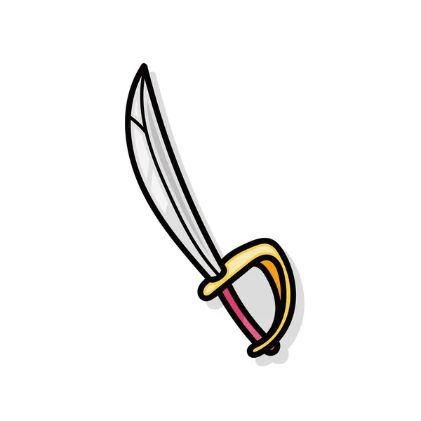 Sword doodle — Stock Vector