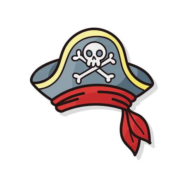Піратська hat doodle — стоковий вектор