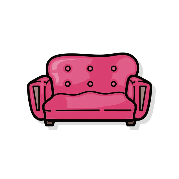 Sessel Sofa Doodle — Stockvektor