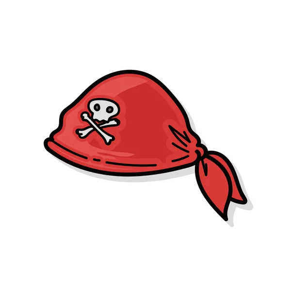 Chapeau pirate gribouille — Image vectorielle
