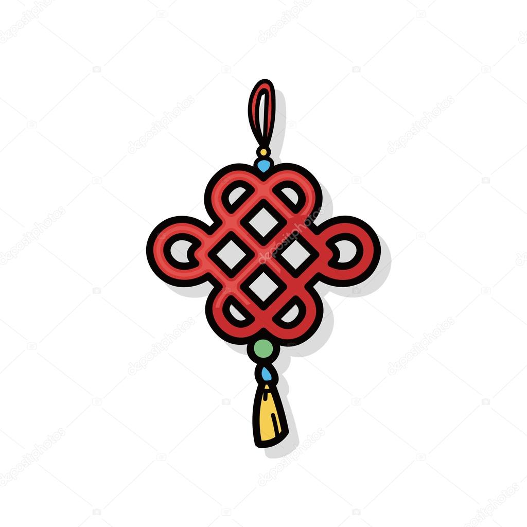 Chinese New Year Ancient coins lucky pendant doodle
