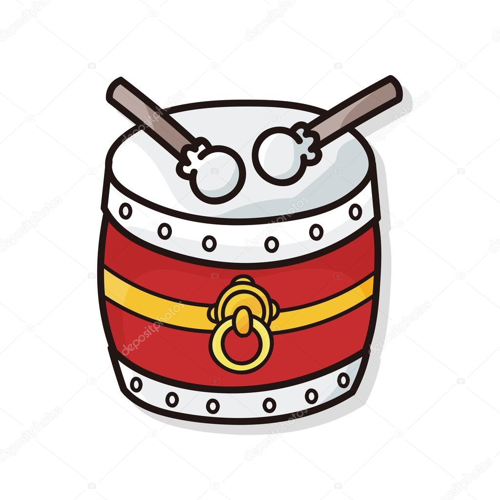 Chinese drum doodle Stock Illustration by ©wenchiawang 85709630