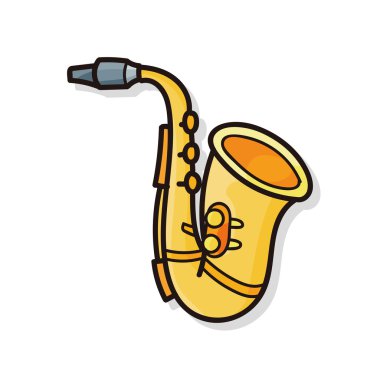 müzik aleti saksafon doodle