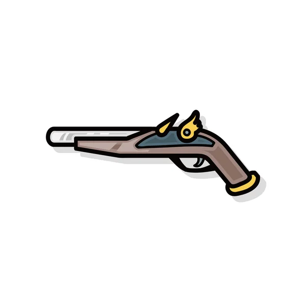 Gun doodle — Stock Vector