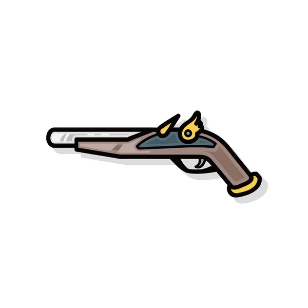 Pistool doodle — Stockvector