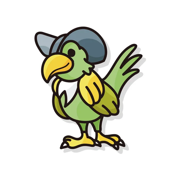 Parrot doodle — Stockvector