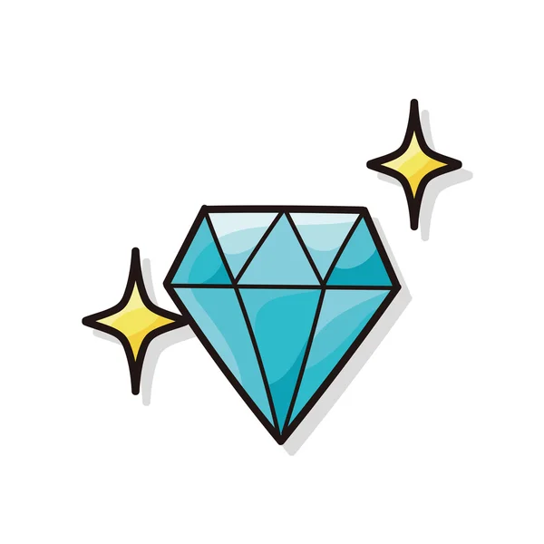 Doodle de diamante —  Vetores de Stock