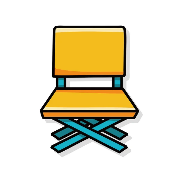 Chaise de pêche doodle — Image vectorielle