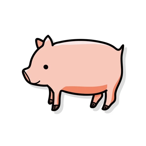 Doodle свиня — стоковий вектор
